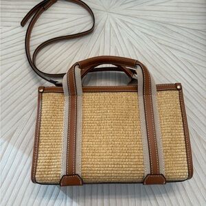 Divina Firenze Raffia & Leather Satchel Bag - Made in Italy